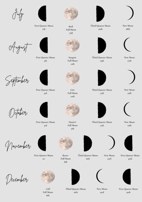 Phases of the Moon - 2022 dates