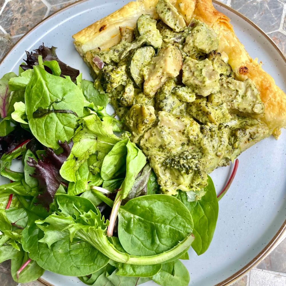 Pesto Puff Pastry Tart