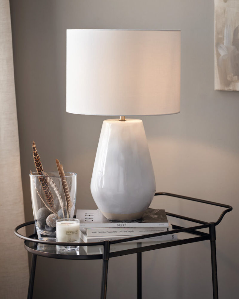 The white sale company table lamps