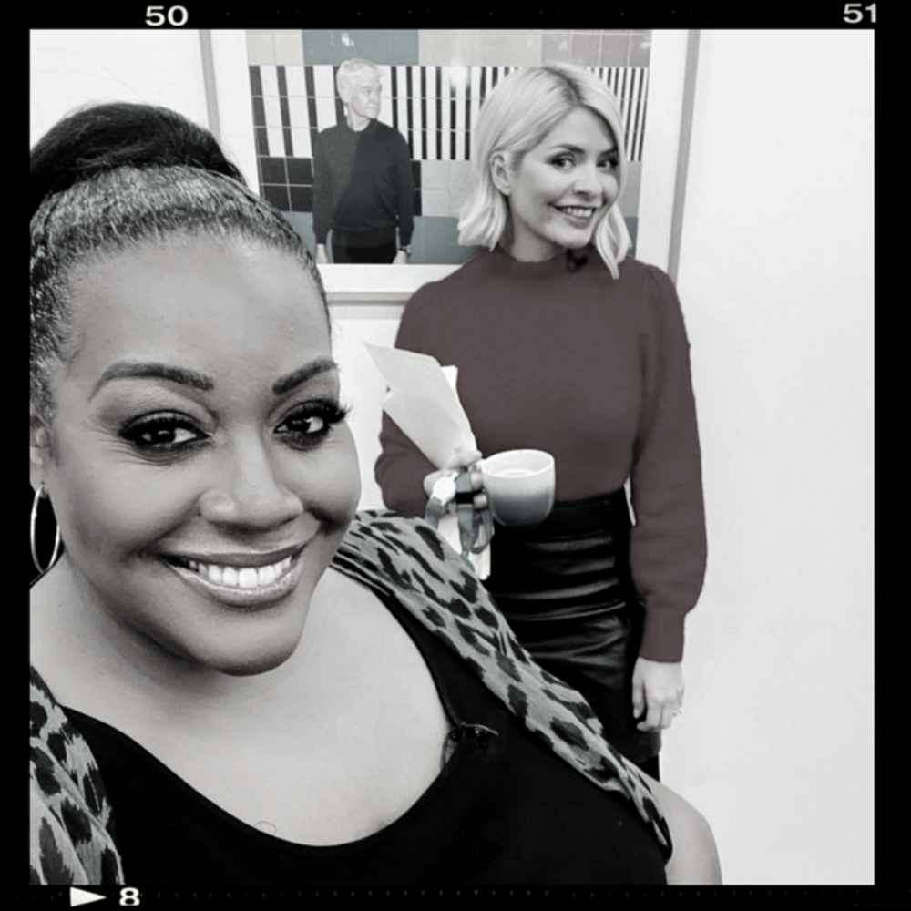 Alison Hammond and Holly Willoughby laughing