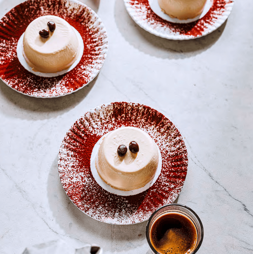 New obsession: Baileys panna cotta with chocolate coffee beans
