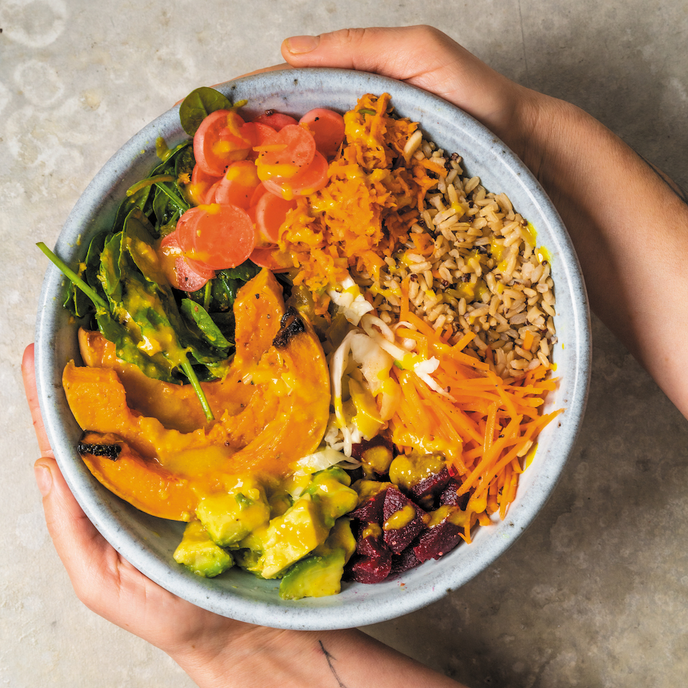 High-vibe cleansing bowl and fermented pickles