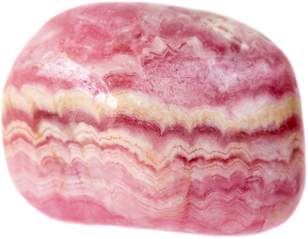 Natural,Pink,Polished,Rhodochrosite,Gem,Stone,From,Argentina,Isolated,On