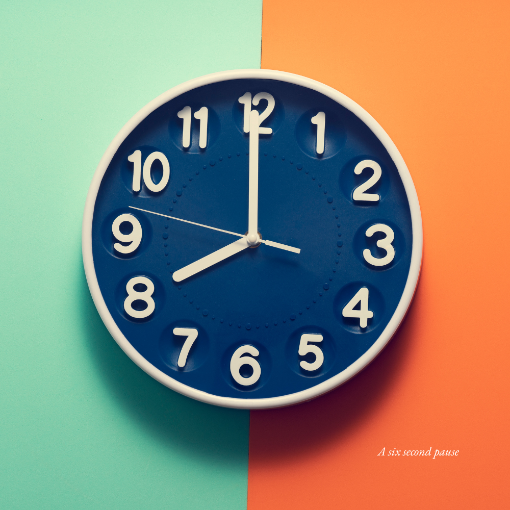 A six second pause can interrupt stress, reduce reactivity and help you respond with clarity instead of emotion. Small pause, powerful change